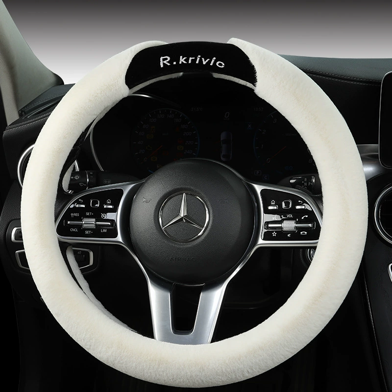 2024 новая норковая шерсть звезды зимой автомобильный чехол рулевого колеса