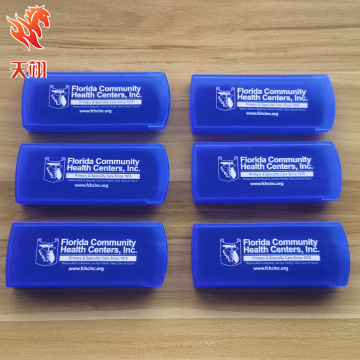 厂家供应长方形塑料抽取式创可贴盒彩色伤口贴收纳盒OK蹦滑盖盒子