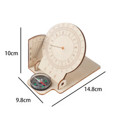 Ancient Timekeeping Technology DIY Gnomon Sundial Handmade Assembly Solar Clock Children's Toy