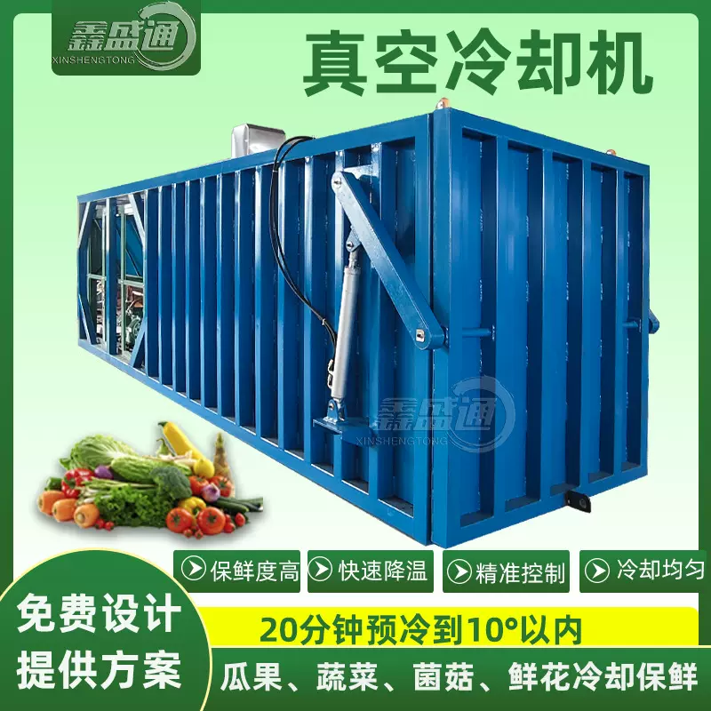 商用大型果蔬快速冷却机 有机蔬菜抽湿打冷机 苦菊韭菜真空预冷机