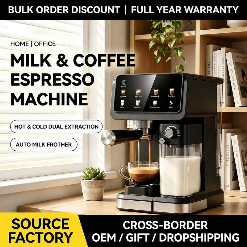 2026 Italian-style home-use automatic coffee maker with smart color touch screen, cross-border OEM customization factory 2026 Italian-style home-use automatic coffee maker with smart color touch screen, cross-border OEM customization factory