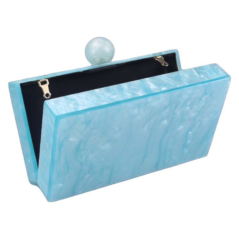 330g Weight Cotton Lining Material Clasp Frame Closure Type Chain Strap Type Shoulder Bag, Clutch Bag, Evening Bag Bags Type Party Occasion Acrylic Material Marble Pattern All Seasons Season Women's Gender Vintage Style Style Square Shape Sky Blue, White, Yellow Color Sky Blue White Yellow Arylic Marble Square Evening Bags 21