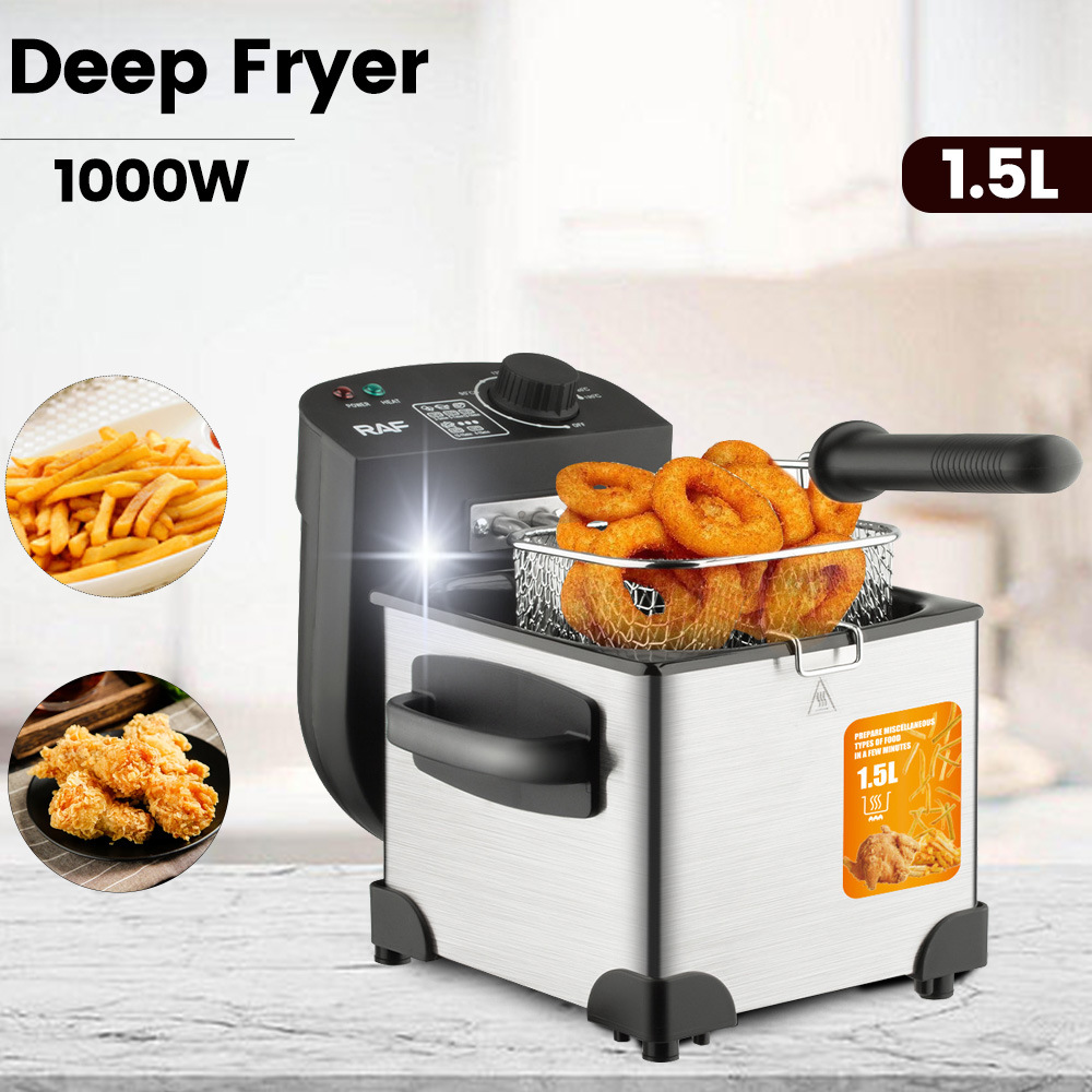 Cross-border European gauge electric fryer 1.5L household small electric fryer electric fryer fryer chicken wings potato chips machine