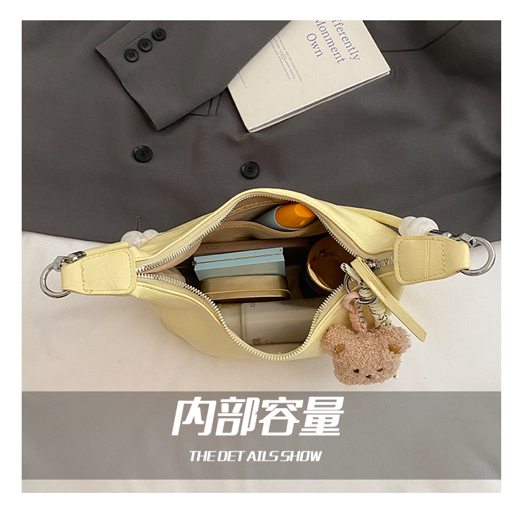 In the summer of 2025, crossbody bags, women's bags, single-shoulder bags, versatile casual bags, sports underarm bags, soft leather bags, dumplings, and women's bags Specification drawing
