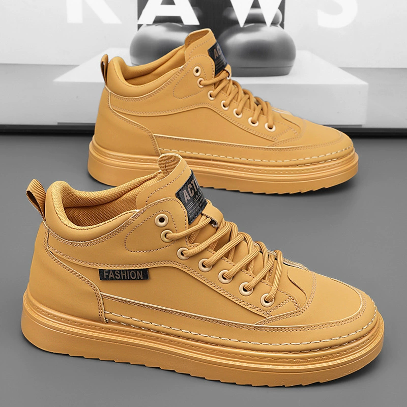 Martens, men's breathable high trend universal footwear, non-slip shoes for leisure for leather shoes, autumn, trend of season