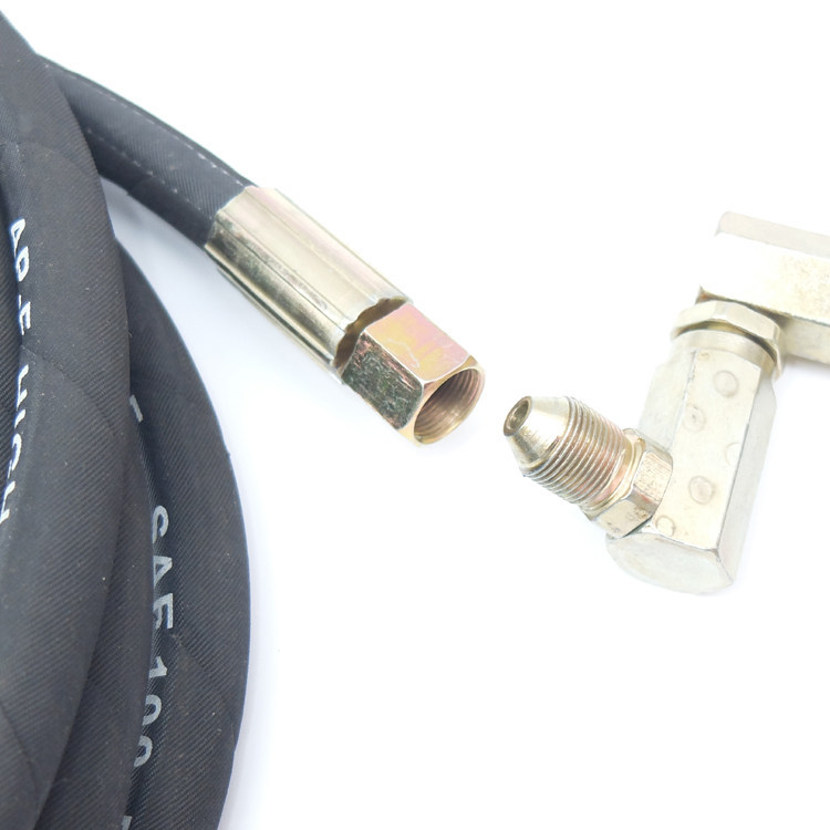 Tubo de engrase para máquina neumática, manguera de alta presión para pistola de engrase, manguera de alambre de acero de doble capa para inyector de engrase 4m/6m.