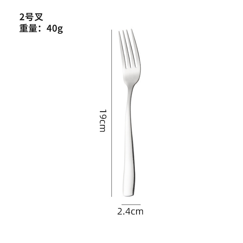 厚手304ステンレスナイフフォークスプーンセット洋食食器長柄コーヒーデザートスプーン家庭用スープスプーン|undefined