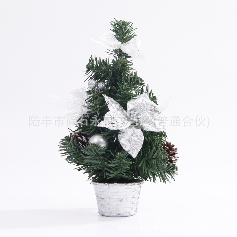 Navidad árbol decoración fábrica directa mini árbol artificial decoraciones familia Navidad regalos 20cm