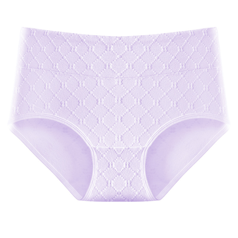 Nueva ropa interior de diseño jacquard de algodón jacquard de cintura alta para mujer, entrepierna antibacteriana de algodón puro, diseño jacquard de cintura alta, refrescante
