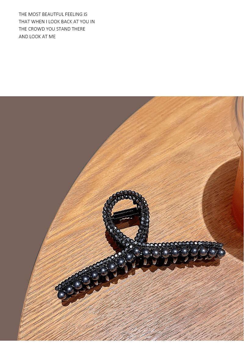 Autunno e inverno Nuovo Nero forcina per capelli da donna di alta qualità senso posteriore della testa piastra per capelli grande clip di squalo temperamento copricapo_voghion.com