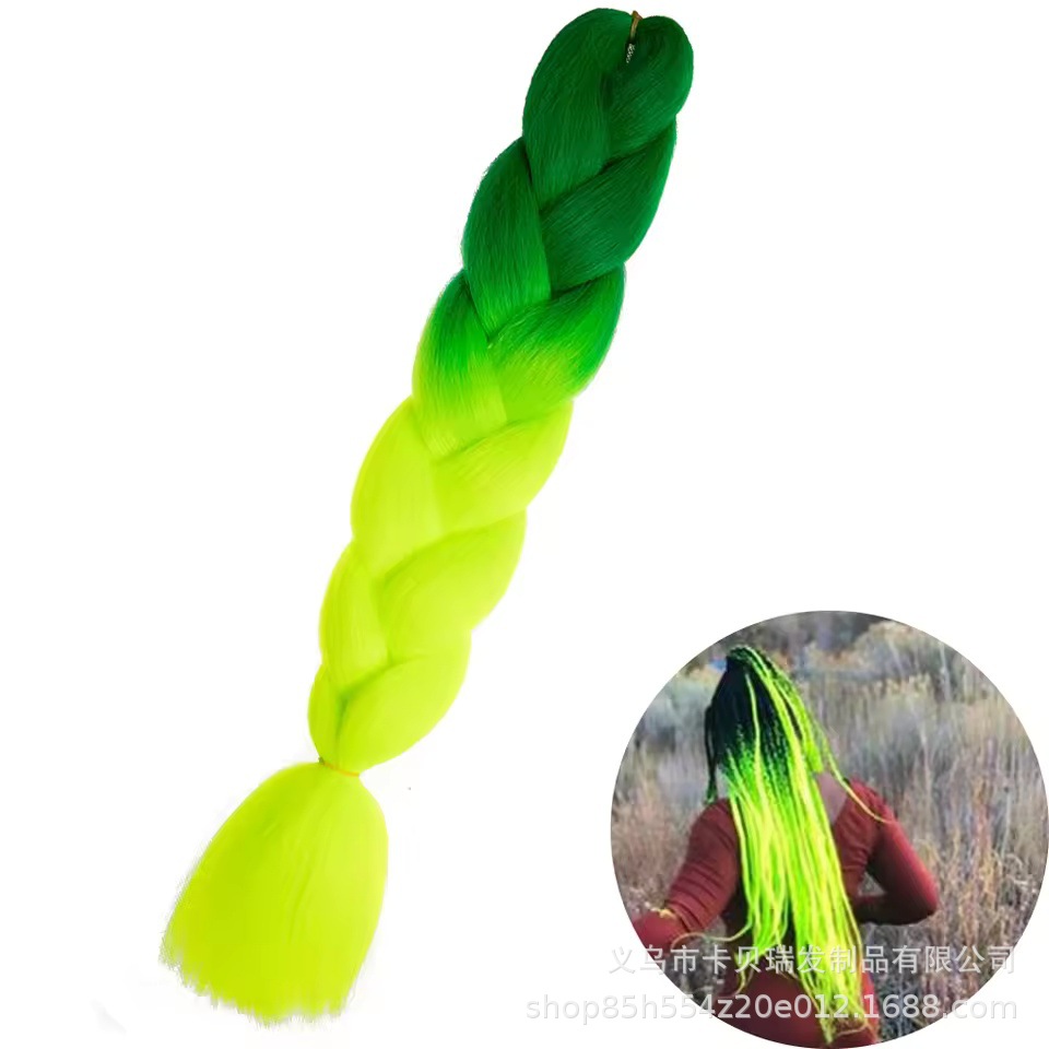 Xuchang pelucas al por mayor seda de alta temperatura teñido africano gran trenza jumbobraid fibra química colorida trenza sucia venta caliente