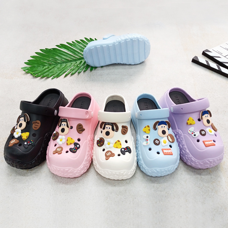 Women's Cave Shoes eva New Cartoon Puppy Trendy Summer Soft Sole Feeling Baotou Slippers Ins Explosions Garden Shoes