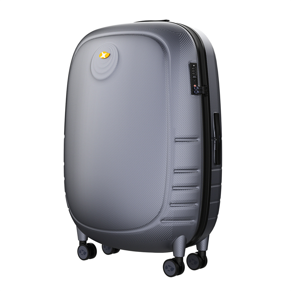 Vali nhựa PC bề mặt mờ chống xước 20 inch cabin chống va đập êm ái — Màu bạc