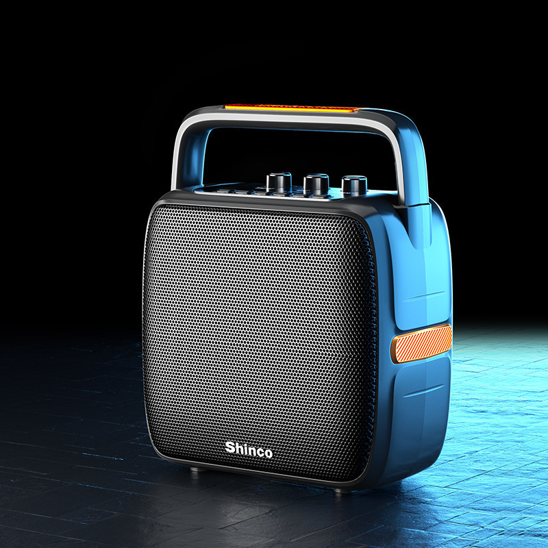 Xinke Bluetooth Speaker Outdoor High Volume Karaoke Portable Square Dance Small Speaker with Subwoofer and Wireless Microphone