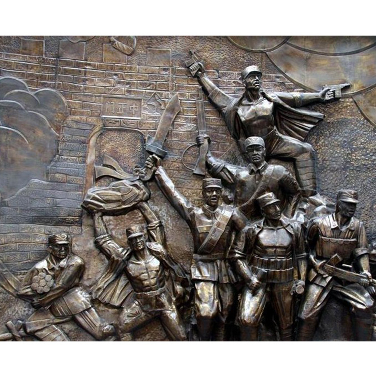 source Manufactor major make gules Culture war of resistance against aggression Red Army character relief brass Copper FRP print