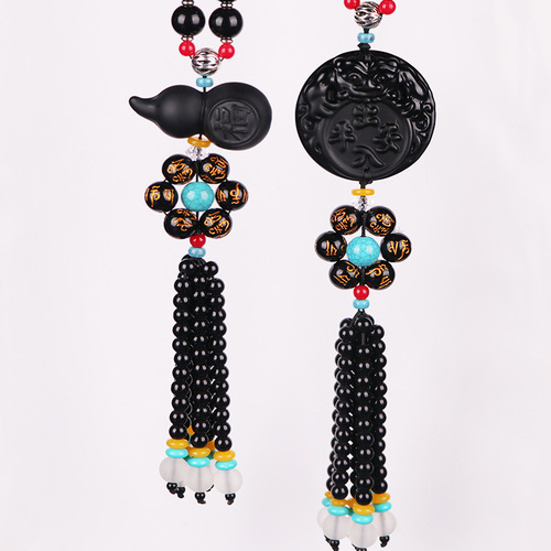 Custom-designed creative gourd car perfume pendants—crafted from imitation white jade, perfect as car ornaments, insurance company gifts, or for wholesale in the foreign trade market.