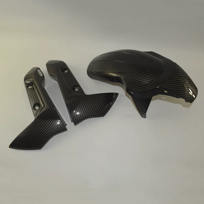 Motorcycle Fender Trident 660 2022-2025 - carbon-color-water-transfer