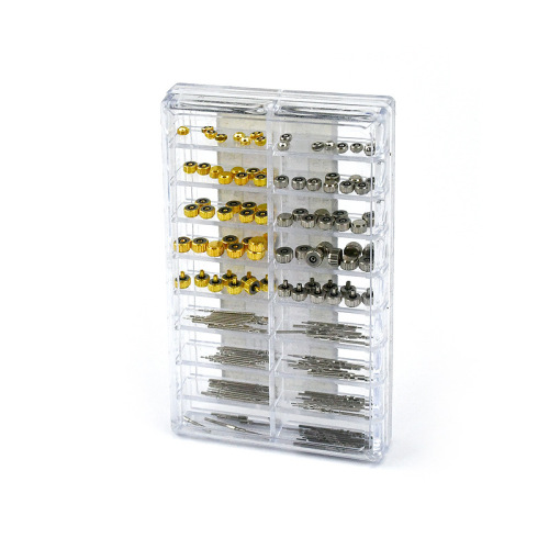 Watch accessories, boxed glue handles, crowns, watch stems, watch repair parts, copper, gold and silver handles, multiple models