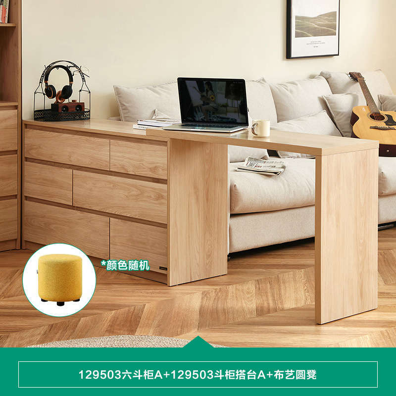 Estilo antiguo chino seis armarios armario de vestíbulo moderno simple armario de piso armario de dormitorio multicapa armario escritorio de maquillaje mesa