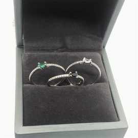 高级感热卖新款镶嵌戒指方锆石欧美奢华彩宝女手饰