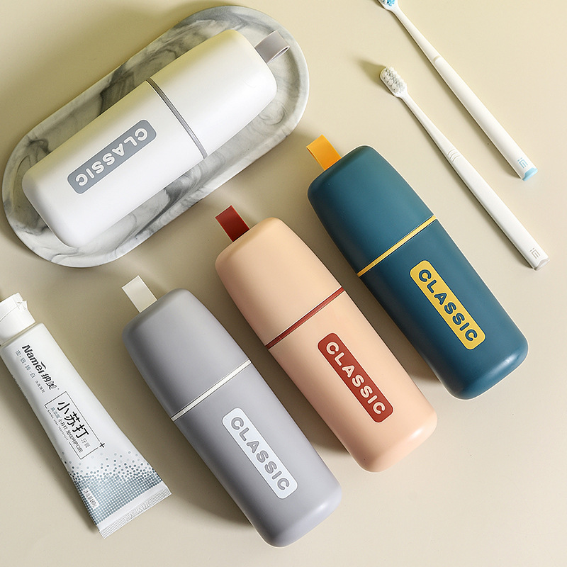 Portable travel toothbrush travel washbasin toothbrush storage box toothbrush cup travel mouthwash cup set factory wholesale