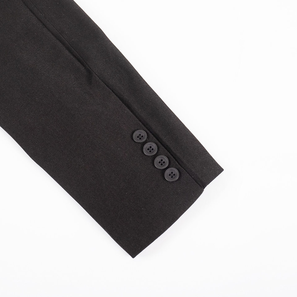 Bộ vest blazer dáng ngắn cổ ve áo kèm chân váy siêu ngắn dài tay — Màu hồng, Màu hồng nhạt, Màu đen, Tất cả các màu đều có trong kho, size L trọng lượng: 670g chi tiết 13