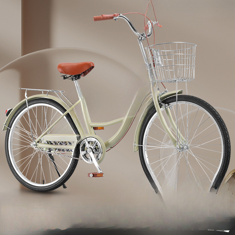 Bicycle for Adults, Women, Middle and College Students, Free Inflatable Solid Tires, Lightweight Commuting Inch Ordinary Bicycle