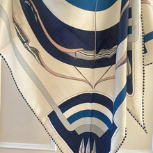 2024新款彩虹大三角巾真丝羊绒丝绒丝毛双面同色印花围巾披肩围脖