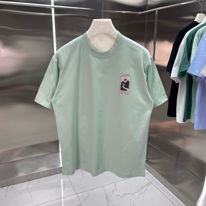 フランス貿易クロスボーダーカードカサブランカサブランカ半袖ラウンドネックTシャツプリントコットンTシャツ紳士服|undefined