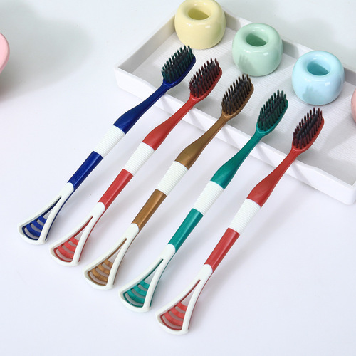 8 barrels of adult soft-bristled toothbrushes, household cleaners, tongue coating removal, bad breath, tongue scraping toothbrushes, wholesale price