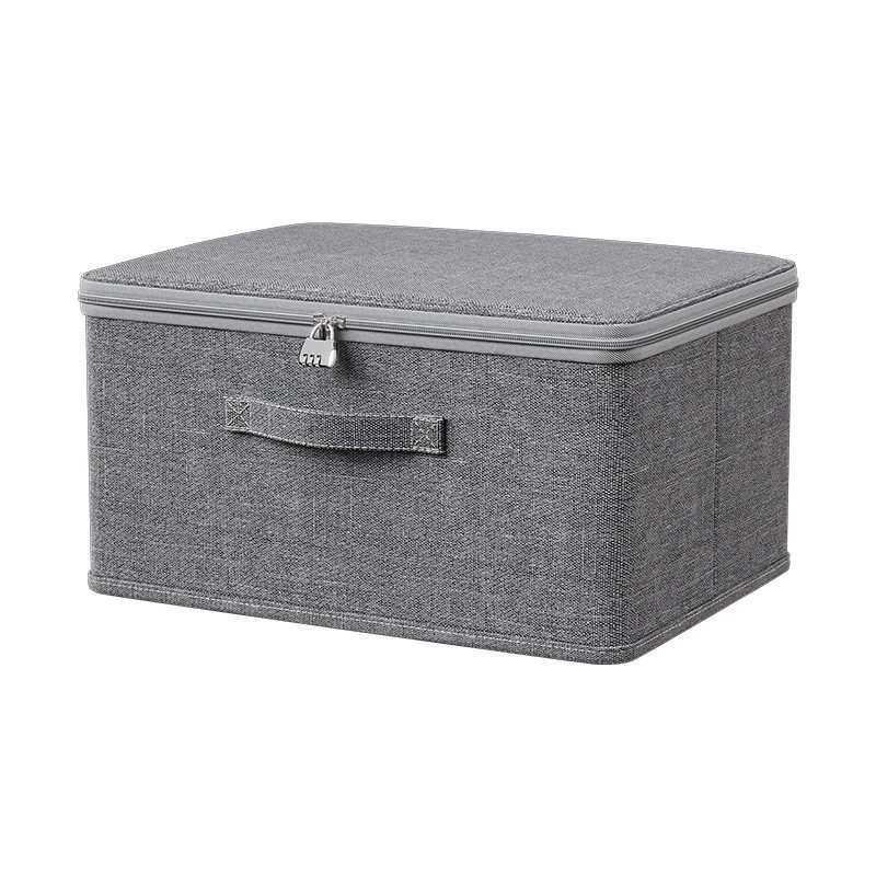 Foldable Storage Box Collapsible Organizer, Fabric-Lid System, Multiple Sizes (Compact–XL)