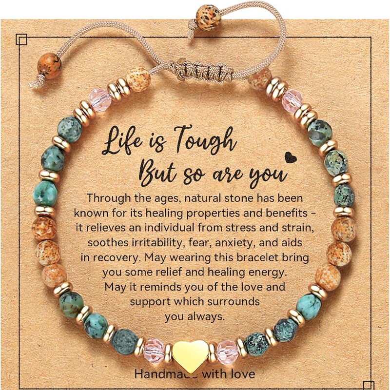 2025 Graduation Gift Bracelet 4mm Beaded Bracelet to Inspire and Show Pride, for Family and Friends, with an Encouragement Card