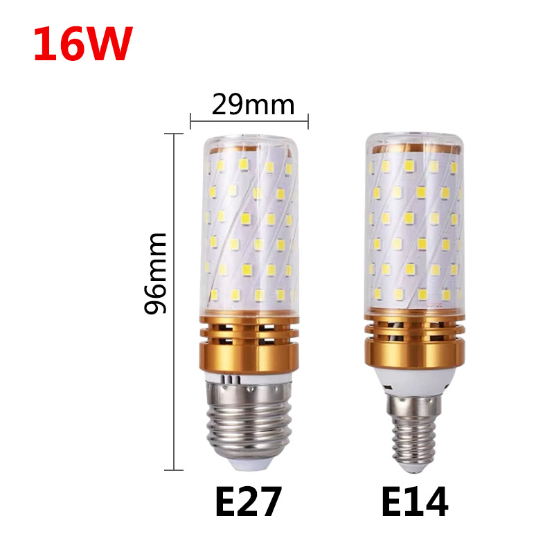Directo de fábrica cabeza de luz LED fuerte de tres colores cambiando de luz lámpara de maíz bombilla de la vela E14e27 tornillo bombilla fuente de luz al por mayor