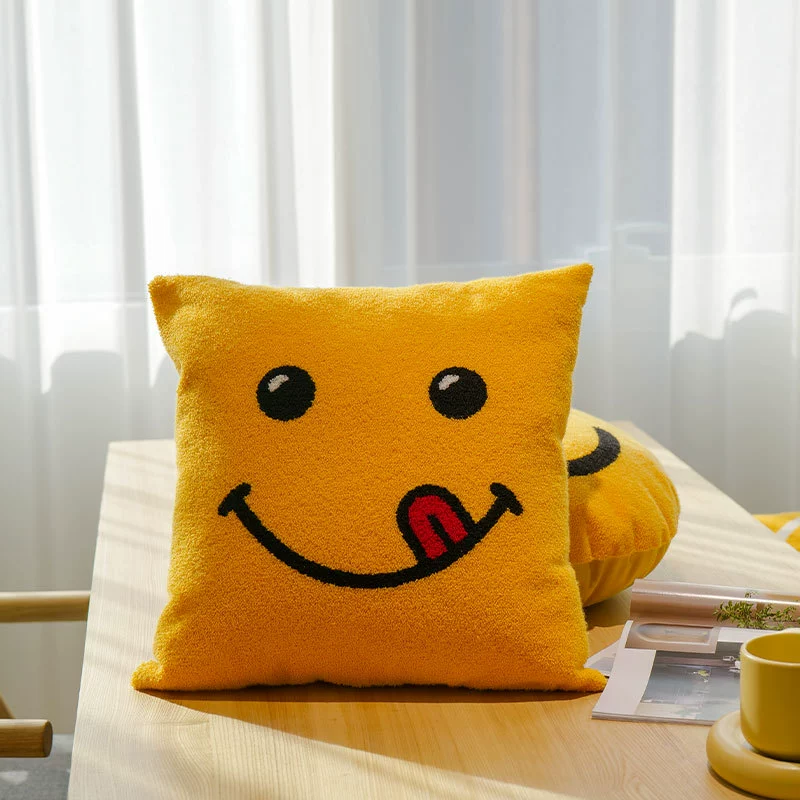 Fresh pillow, cream square small pillowcase solar-powered for bed, flowered
