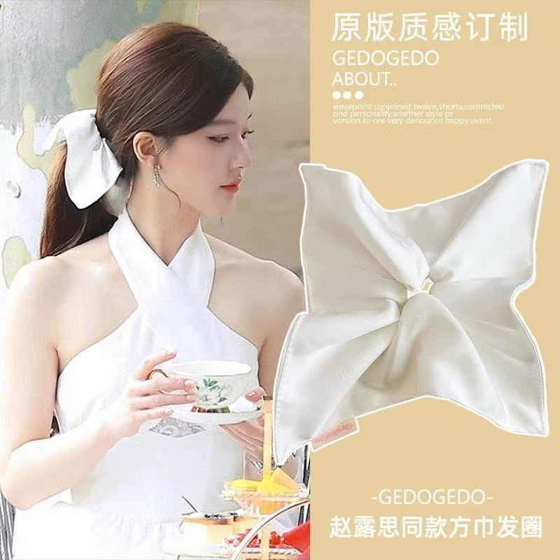 5679 스퀘어 스카프 하이 버전 28cm 솔리드 컬러 라이스