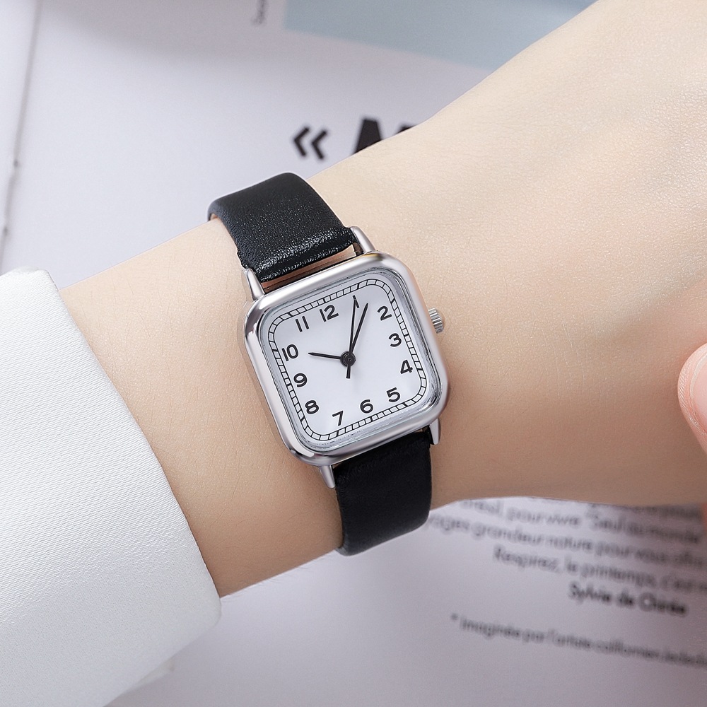 Live broadcast of new Instagram Fengsen series digital fashion minimalist square small dial student belt women's watch_voghion.com