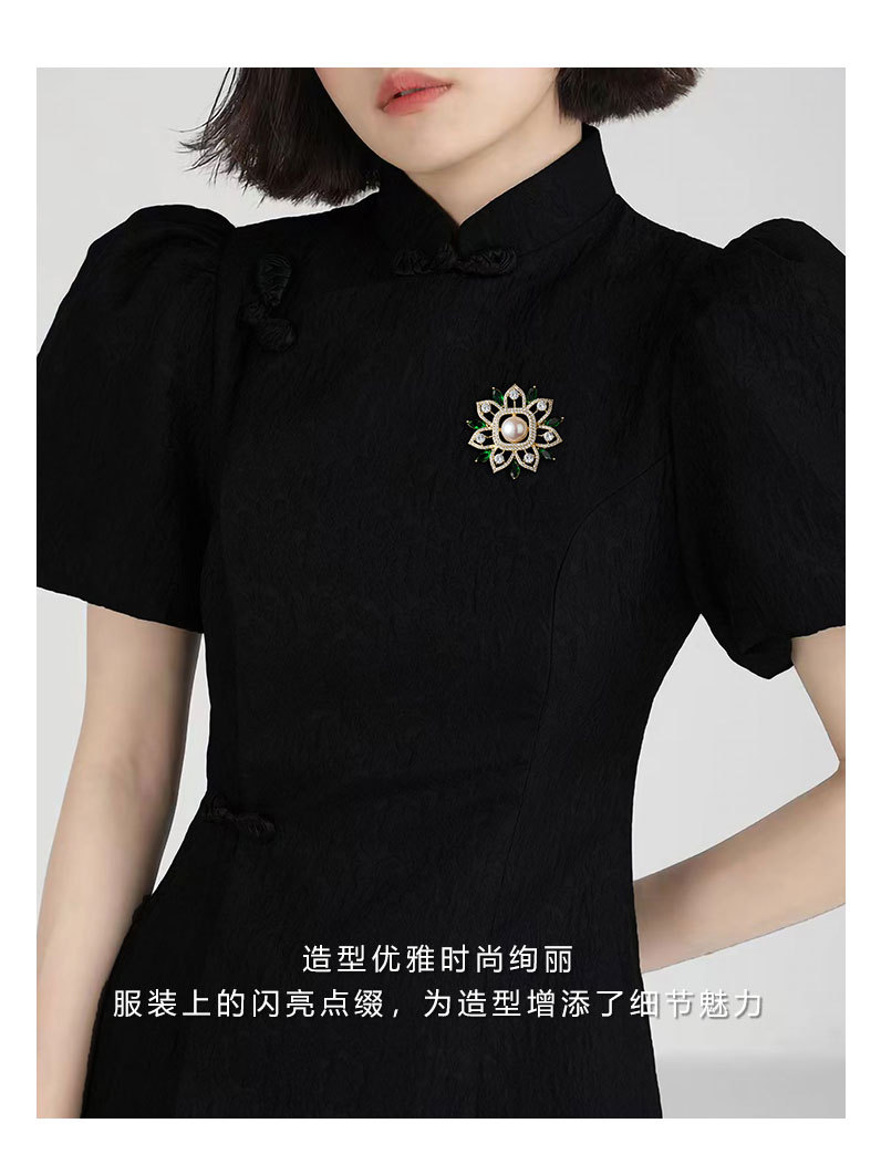 时尚复古高级感花环胸针小众新品几何形胸花优雅