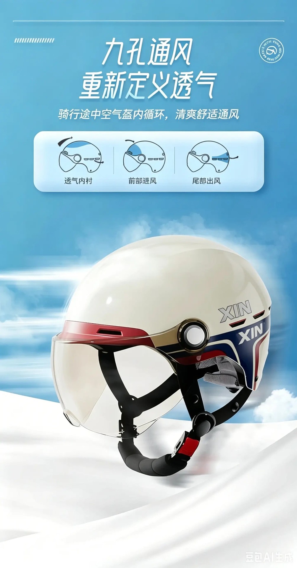 New National Standard 3C Certified Electric Vehicle Helmet, All-Season Motorcycle Helmet, Men's and Women's Summer Sun Protection Safety Helmet