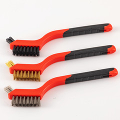 Plastic handle Wenwan wire brush Rudraksha currency cleaning copper wire brush Walnut Wenwan cleaning rust removal bristle brush