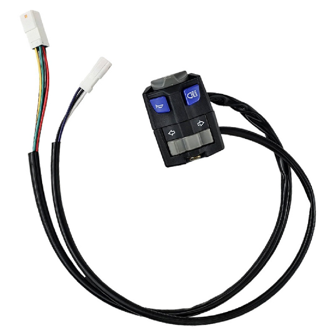 Motorcycle Modified Universal Accessories Left Side with Steering Handlebar Switch Direction Left and Right Light Button Flameout Horn
