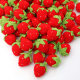 Fruit ornaments wool crocheted strawberry pendant hand-woven strawberry bouquet finished wholesale strawberry bouquet accessories