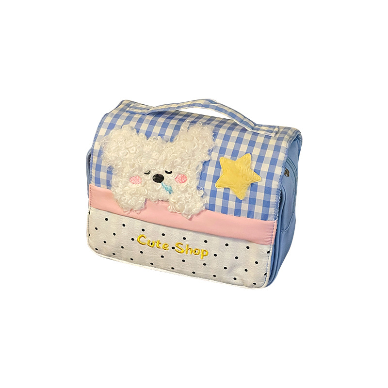2025 nuevo lindo cachorro bolsa de maquillaje mujer gran capacidad viaje bolsa de lavado bolsa multifuncional bolsa de lavado