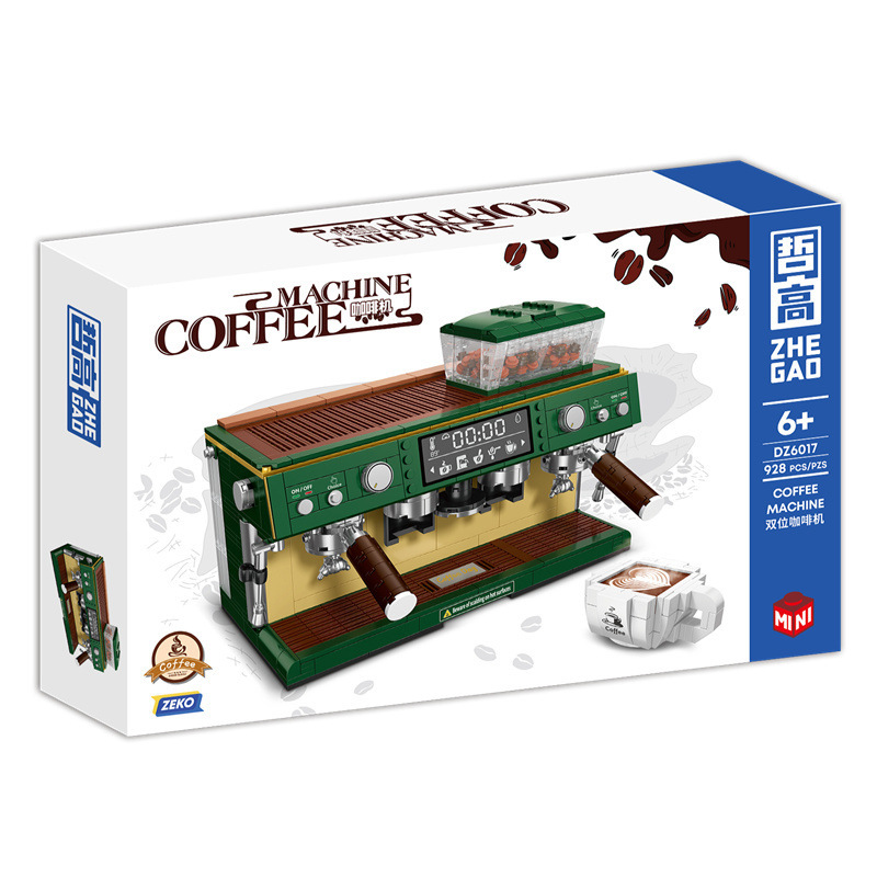 Zhe Gao mini nuevo retro nostálgico máquina de café rompecabezas bloques de construcción niños y niñas niños ensamblados bloques de construcción modelo