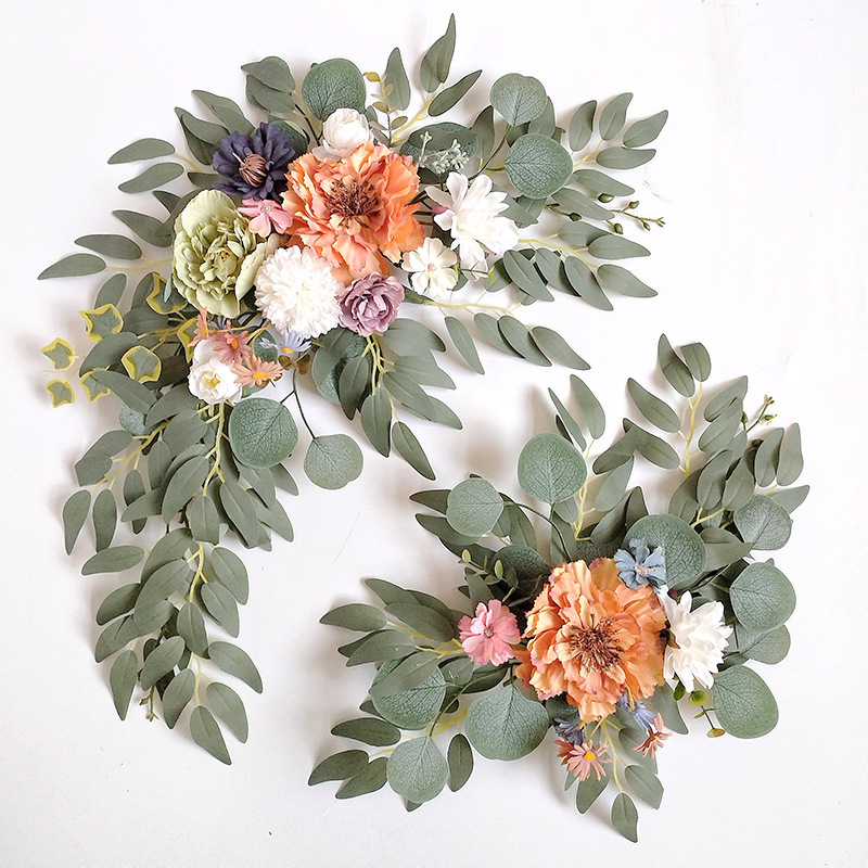 Venta caliente transfronteriza boda flor artificial Bienvenido flor signo flor Mesa flor fotografía decoración boda suministros fábrica al por mayor