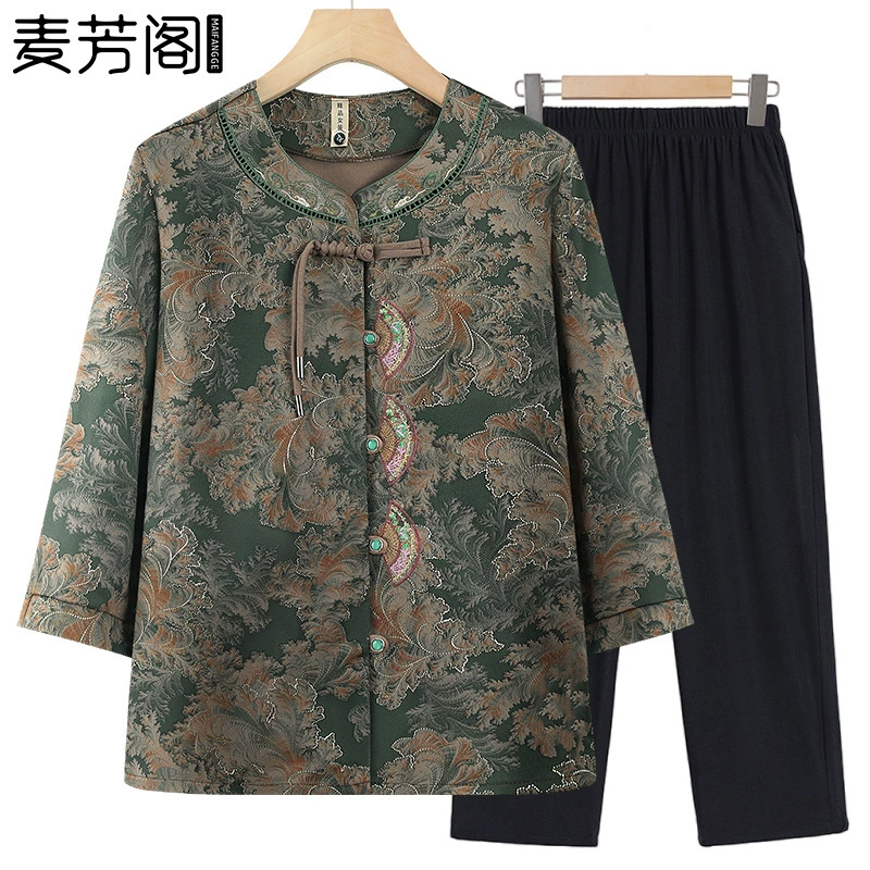 Бабушка летняя рубашка с рукавами из семи частей