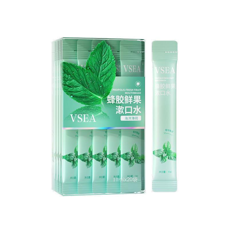 VSEA sonido explosivo enjuague bucal fresco para cuidar de la cavidad oral, cuidado de la limpieza de los dientes, enjuague bucal desechable, portátil image 11