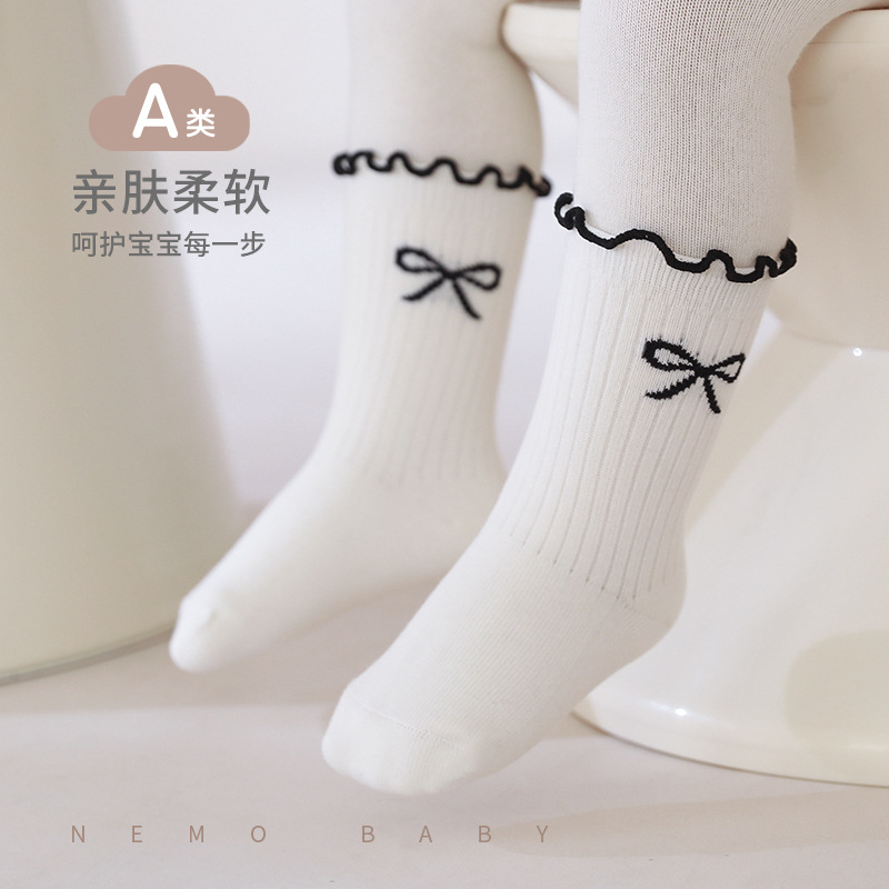 Calcetines para niñas Calcetines para niños Calcetines finos para estudiantes de primavera y otoño Calcetines deportivos de estilo universitario para niños y niñas Calcetines para bebés
