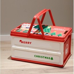 クリスマスの種類の18lの折りたたみのバスケットの贈り物の収納ボックスの手提げのギフトボックスは色を変えてロゴを印刷することができます。