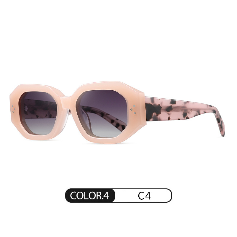 Gafas de sol con clavos de arroz de todo fósforo de moda S32116 Gafas de sol polarizadas de forma cóncava Gafas de sol de hoja de protección solar de ocio