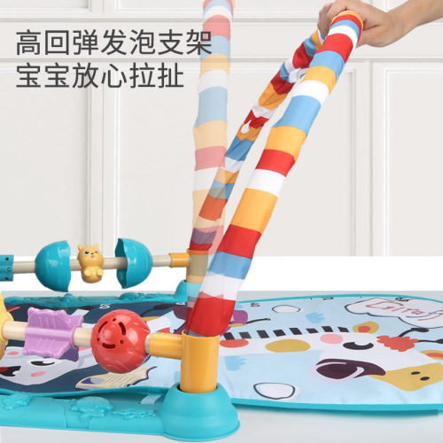 Baby educational pedal piano fitness stand 0-3 years old male and female baby music game blanket newborn toddler toy rattle